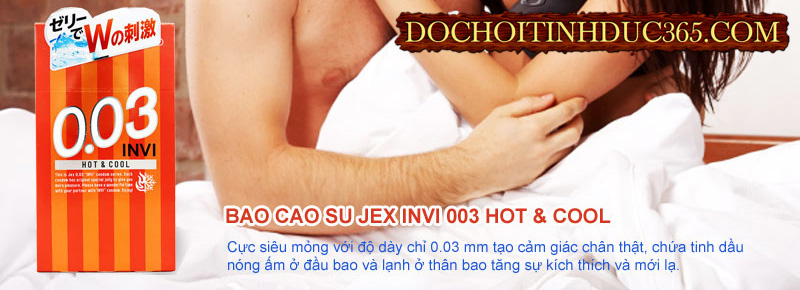 Bao cao su Jex Invi 0.03 hot and cool 2